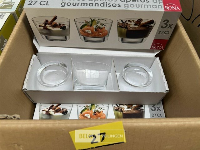 5x 3 st amuse glaasjes 27cl - afbeelding 1 van  2