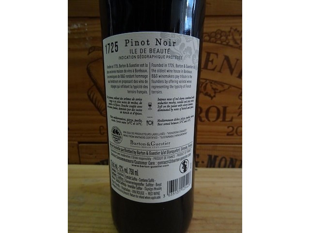 5x 75cl 1725 pinot noir 2023 - afbeelding 3 van  4