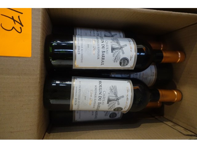 5x 75cl bordeaux supérieur chateau moulin du barrail 2014 - afbeelding 1 van  2