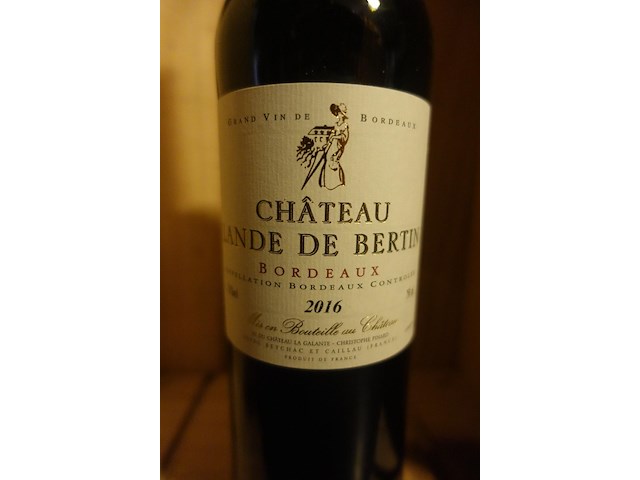 5x 75cl chateau lande de bertin 2016 - afbeelding 2 van  3