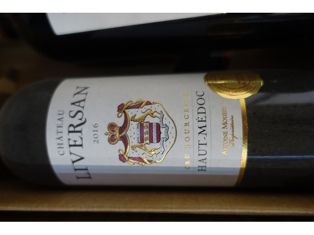 5x 75cl haut-médoc cru bourgeois chateau liversan 2016 - afbeelding 2 van  2