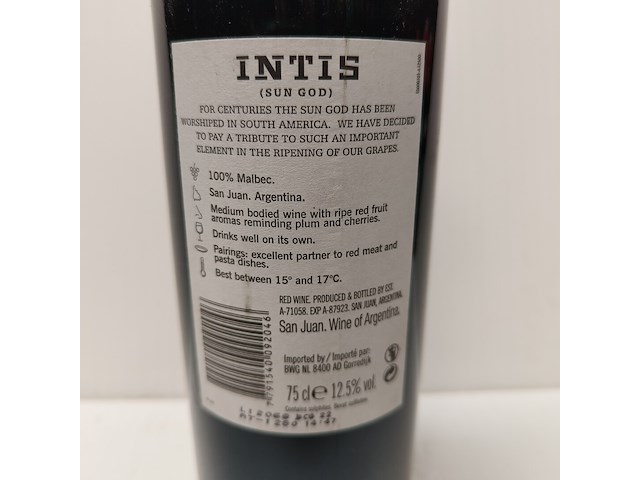 5x 75cl intis - afbeelding 2 van  6