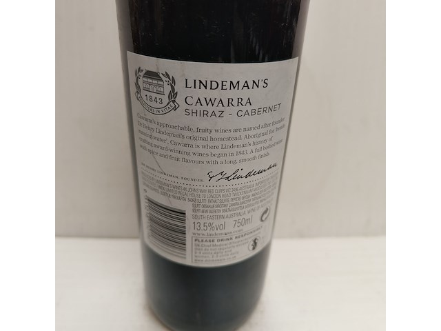 5x 75cl lindeman's cawarra - afbeelding 2 van  2