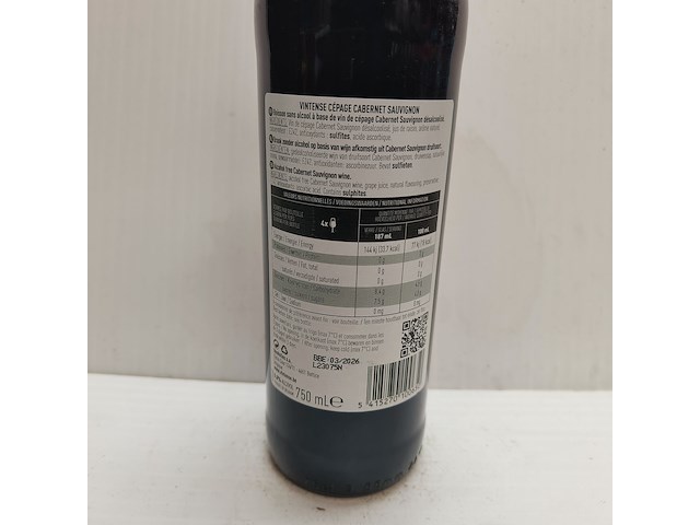 5x 75cl vintense cabernet sauvignon 0,0% - afbeelding 2 van  2