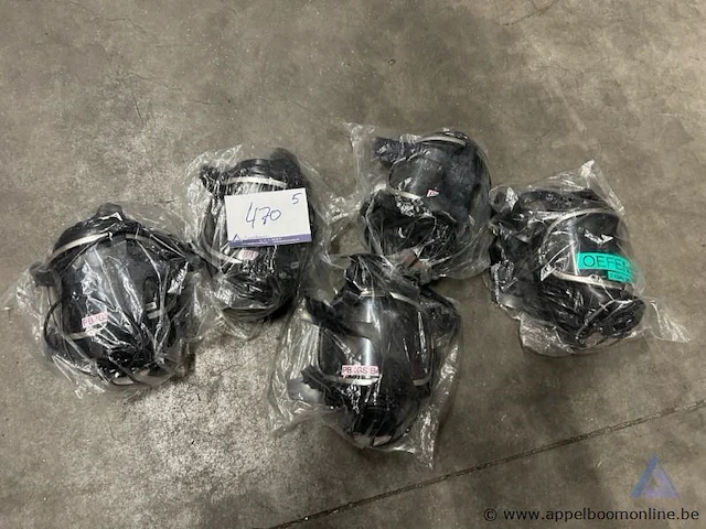 5x ademluchtmasker dräger panorama nova, met spin. - afbeelding 1 van  1