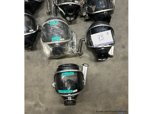 5x ademluchtmaskers dräger panorama nova, met spanbeugel. - afbeelding 1 van  2