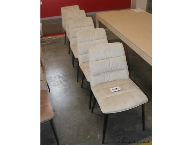 5x aurora stoel karese creme - afbeelding 1 van  2