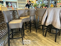 5x barkruk met rugleuning - afbeelding 3 van  6