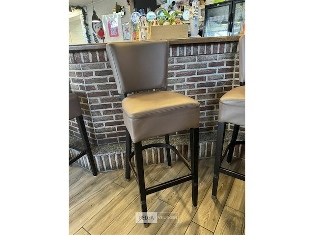 5x barkruk met rugleuning - afbeelding 5 van  6