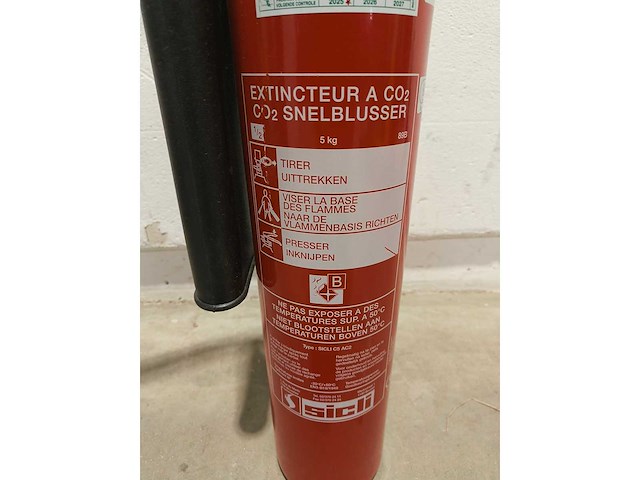 5x co2 blusser- sicli - fire extinguisher (5x) - afbeelding 4 van  10
