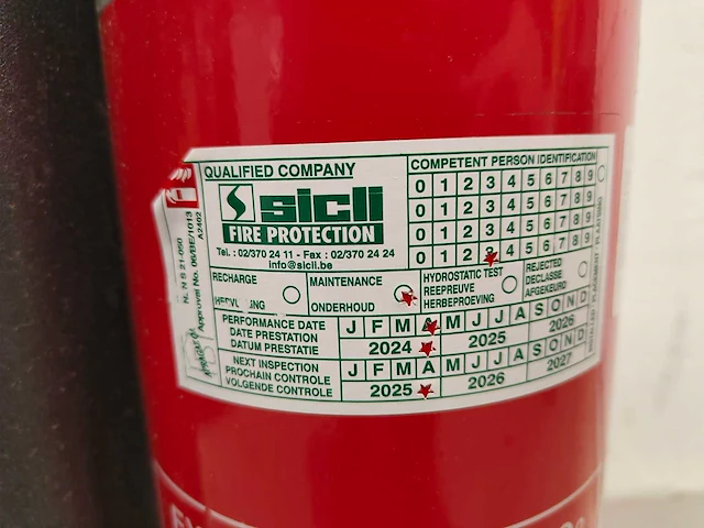 5x co2 blusser- sicli - fire extinguisher (5x) - afbeelding 3 van  10