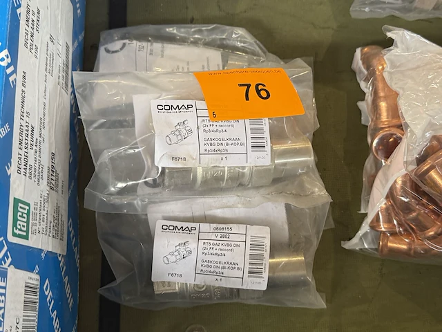 5x comap gaskogelkraan - afbeelding 1 van  1