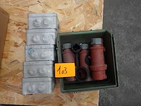 5x contactdoos & 4x stekker mennekes