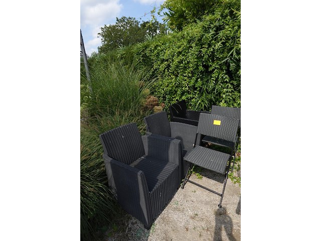 5x diverse stoel wicker - afbeelding 1 van  4
