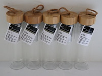5x dubbelwandige glazen fles: 0,4l migros