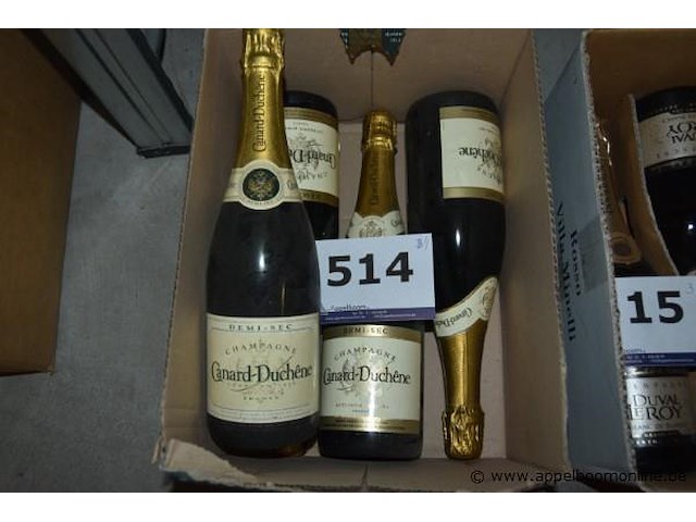 5x fles champagne, canard-duchêne, demi-sec - afbeelding 1 van  2