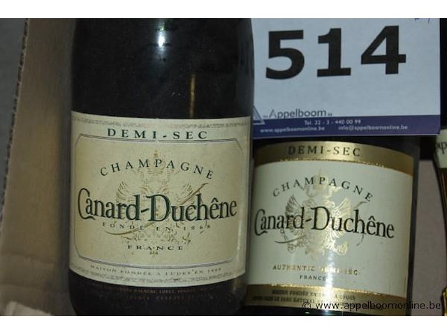 5x fles champagne, canard-duchêne, demi-sec - afbeelding 2 van  2
