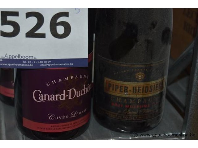 5x fles champagne, wo. 2x canard-duchêne cuvée léonie, 1x piper-heidsieck brut millésime - afbeelding 2 van  2