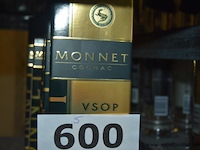 5x fles cognac, monnet, vsop - afbeelding 2 van  2