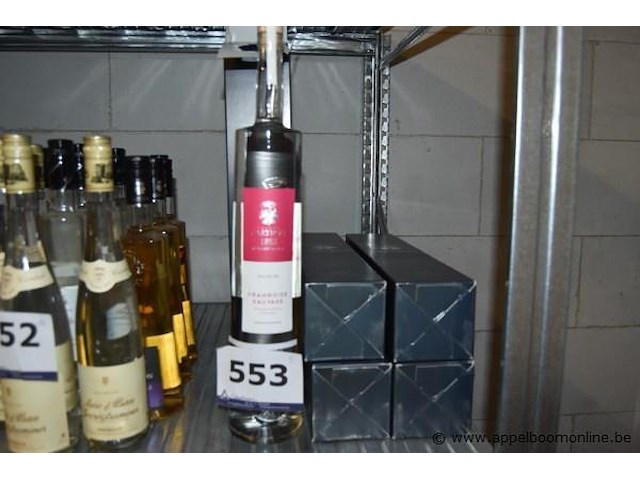 5x fles eau-de-vie, joseph cartron, framboise sauvage - afbeelding 1 van  3