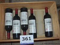 5x fles rode wijn, chateau grand-puy-lacoste, pauillac, 1998, 75cl - afbeelding 1 van  2