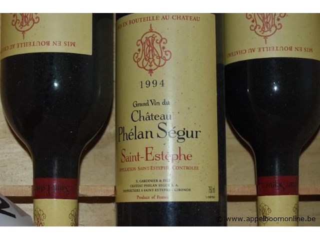 5x fles rode wijn, château phélan ségur, saint-estèphe, 1994, 75cl - afbeelding 2 van  3