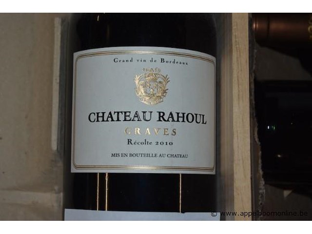 5x fles rode wijn, chateau rahoul, graves, 2010, 1,5l - afbeelding 2 van  4