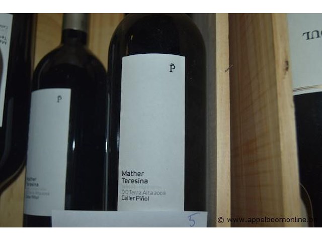 5x fles rode wijn, mather teresina, d.o. terra alta, 2008, 75cl - afbeelding 2 van  3