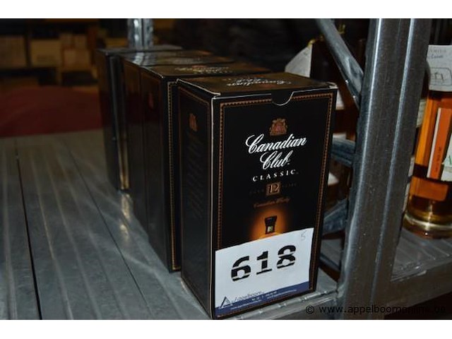 5x fles whisky, canadian club, classic, 12 years - afbeelding 1 van  3