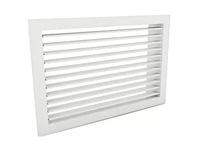5x grada wandrooster aluminium met vaste lamellen - 200x100 - ral 9010 - afbeelding 1 van  1
