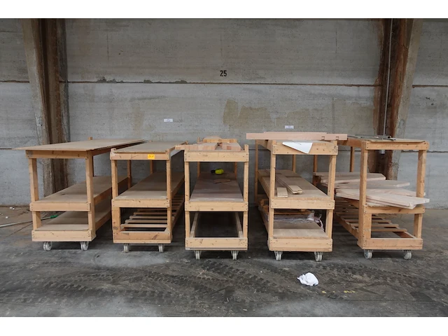 5x houten kar - afbeelding 1 van  3
