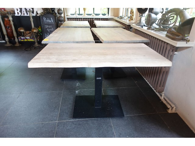 5x houten tafel - afbeelding 1 van  5