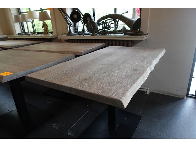 5x houten tafel - afbeelding 3 van  5