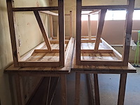 5x houten tafel
