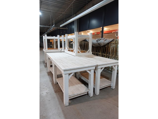 5x houten tafel - afbeelding 1 van  4
