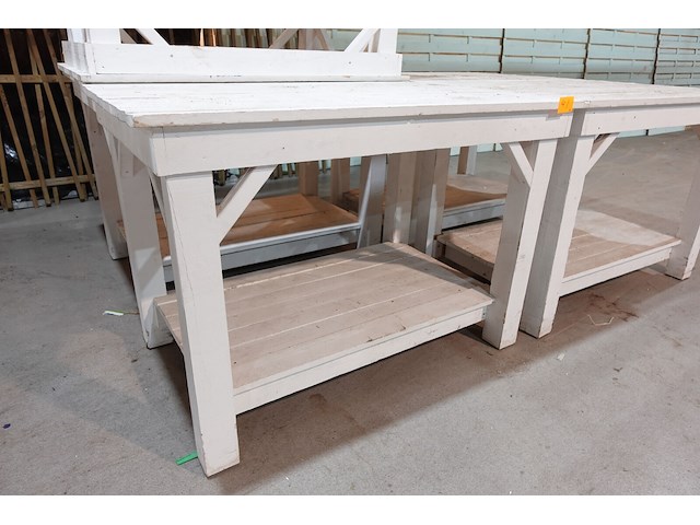5x houten tafel - afbeelding 3 van  4