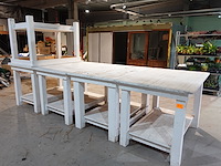 5x houten tafel - afbeelding 1 van  3