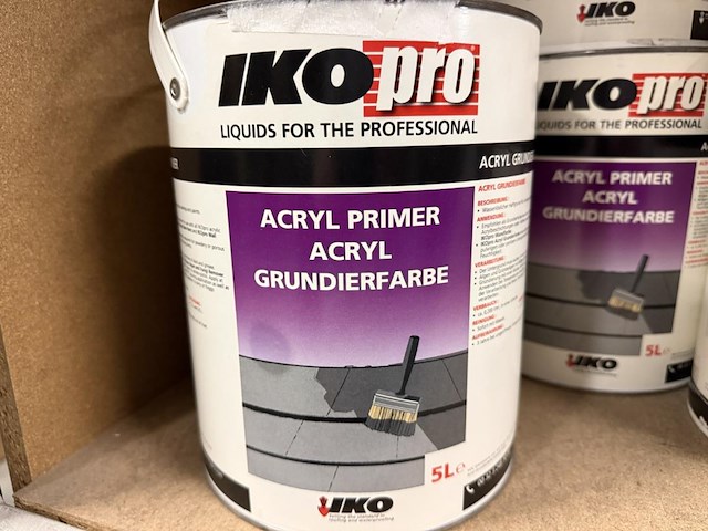 5x iko pro acryl primer 5l & bitumen primer 5l - afbeelding 2 van  8