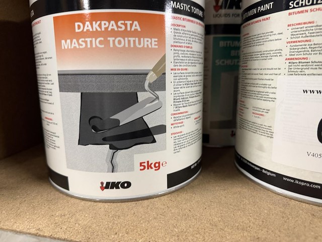 5x iko pro bitumen paint 5l & dakpasta 5kg - afbeelding 5 van  6