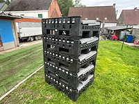 5x industriële kunststof stapelpallets met kunststof geleiderails - afbeelding 1 van  4