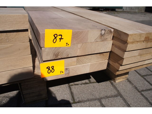 5x massief eiken legborden 60cm - afbeelding 1 van  4