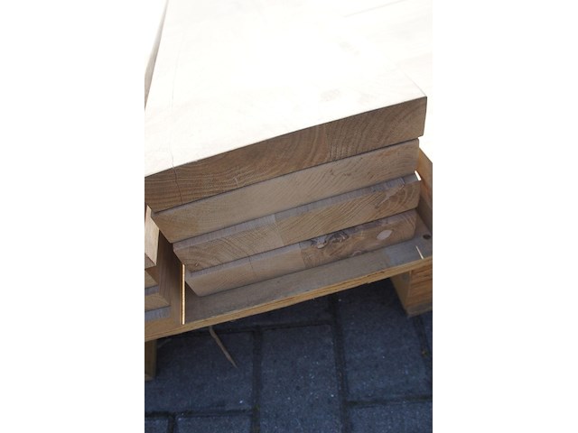 5x massief eiken legborden 60cm - afbeelding 4 van  4