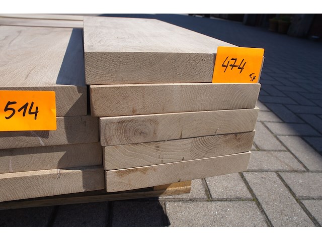 5x massief eiken legborden 60cm - afbeelding 1 van  2