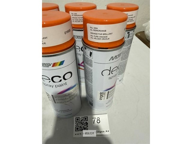 5x motip helder oranje ral2004 400ml (houdbaar tot 2034) - afbeelding 3 van  3