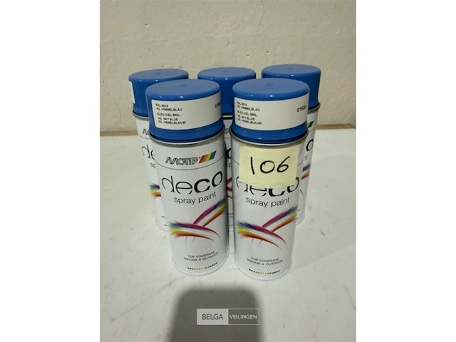 5x motip hemelsblauw ral5015 400ml (houdbaar tot 2034) - afbeelding 1 van  3