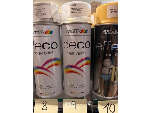 5x motip hoogglans vernis 400ml (houdbaar tot 2034) - afbeelding 1 van  3