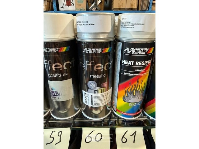 5x motip metallic aluminium 400ml (houdbaar tot 2034) - afbeelding 2 van  3