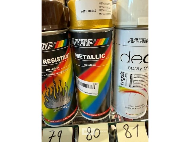 5x motip metallic gold 400ml (houdbaar tot 2034) - afbeelding 3 van  3