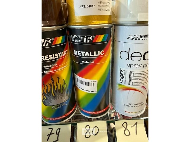 5x motip metallic gold 400ml (houdbaar tot 2034) - afbeelding 2 van  2