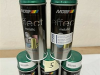 5x motip metallic green 400ml (houdbaar tot 2034) - afbeelding 2 van  3